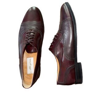 Mezlan Burgundy Cap Toe Oxford Dress Shoes Leather Lace Up Spain Mens 11B